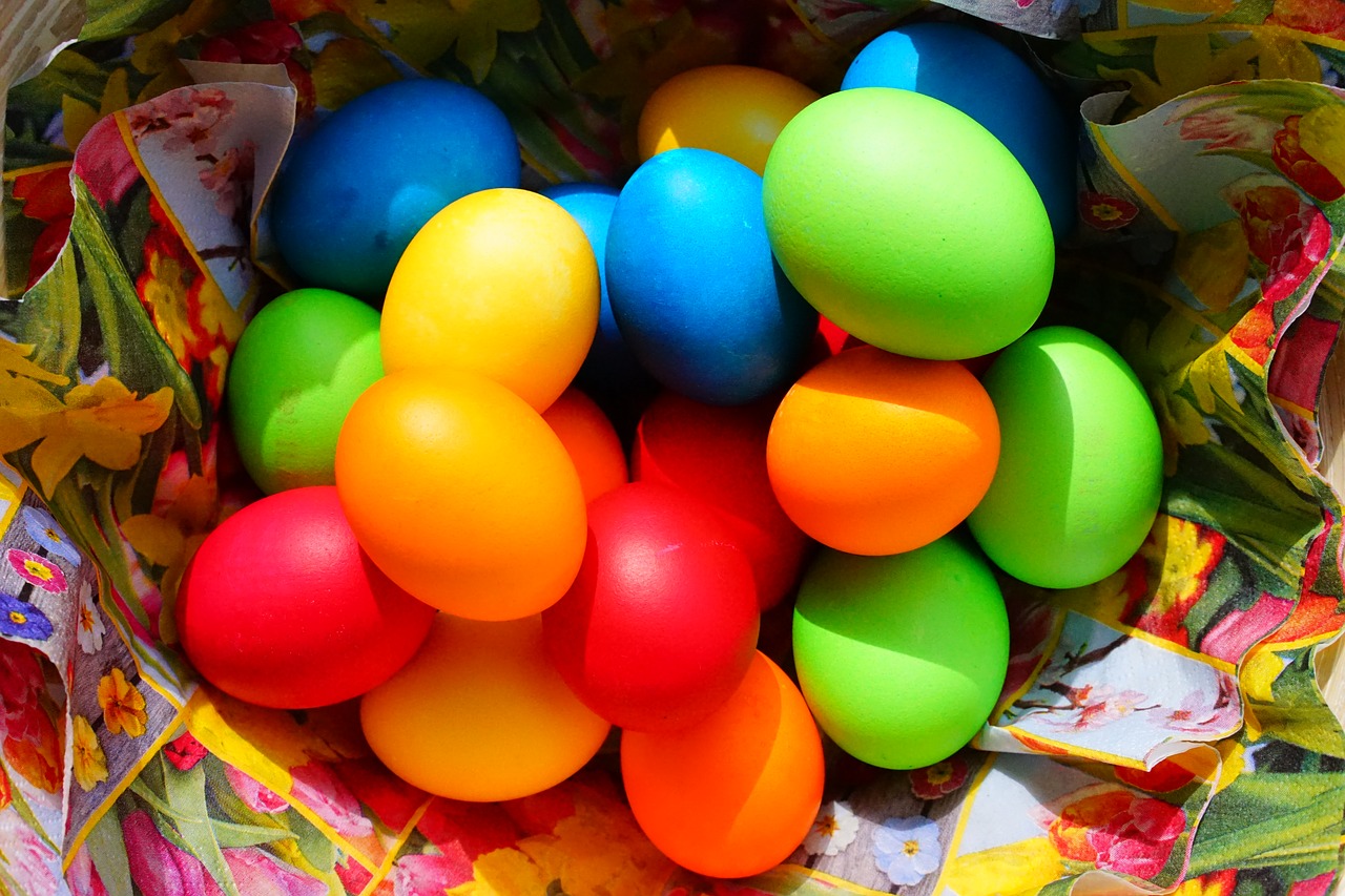 easter eggs colorful color free photo