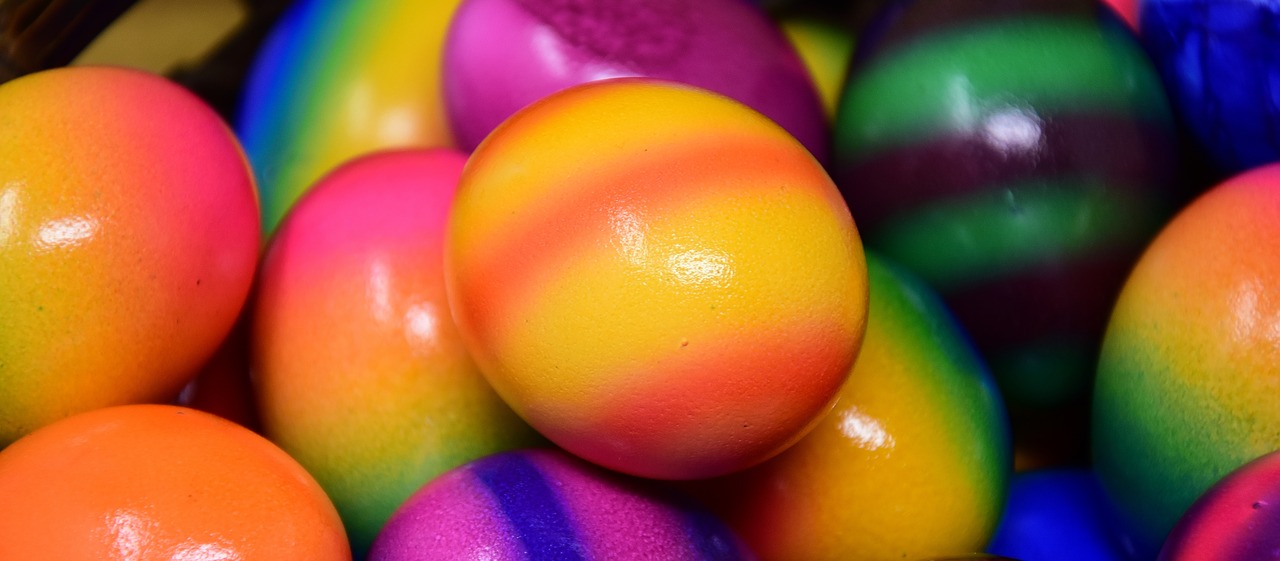 easter eggs colored colorful free photo