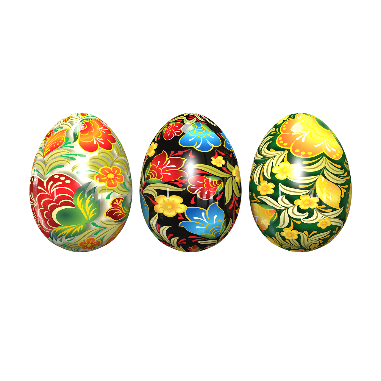 easter eggs of chickens painted eggs free photo