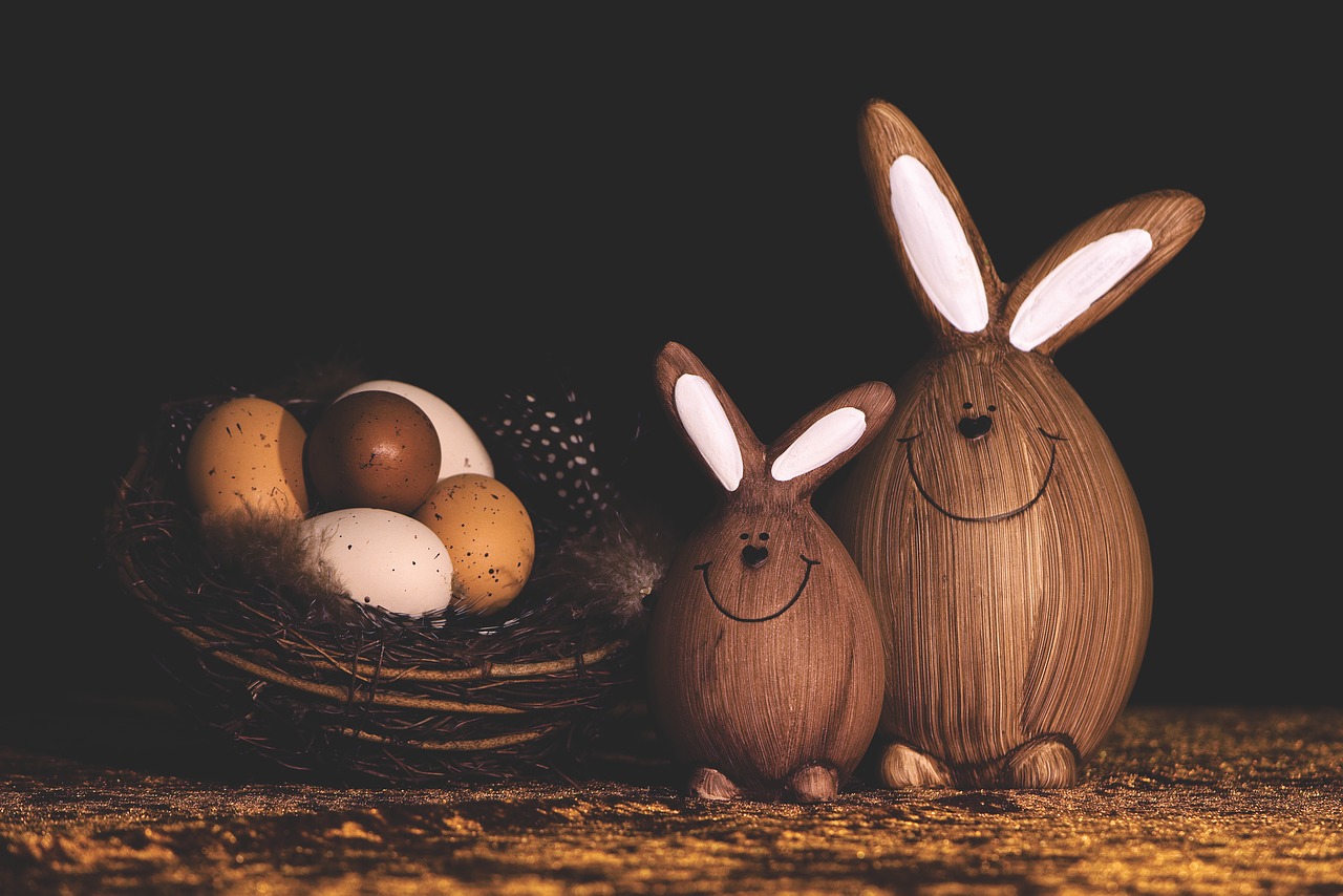 easter eggs  easter bunny  rabbit free photo
