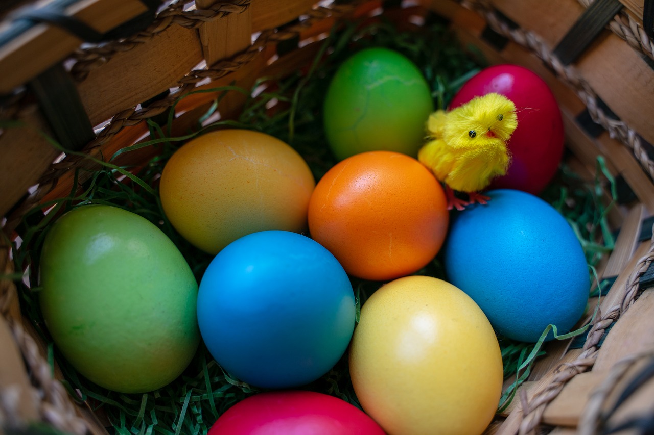 easter eggs  osterkorb  easter free photo