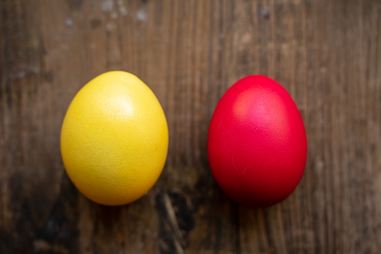 easter eggs  easter  yellow free photo