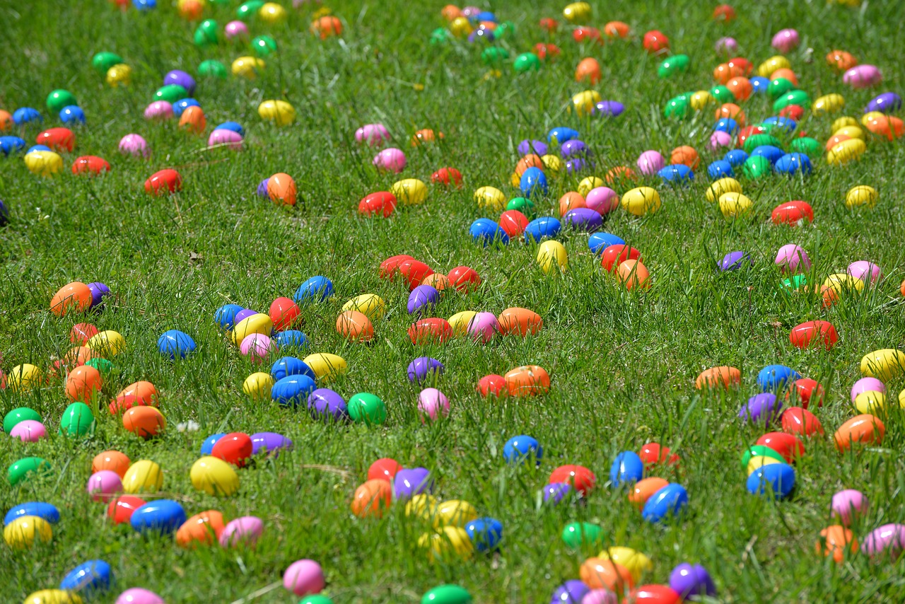 easter eggs  egg drop  helicopter free photo