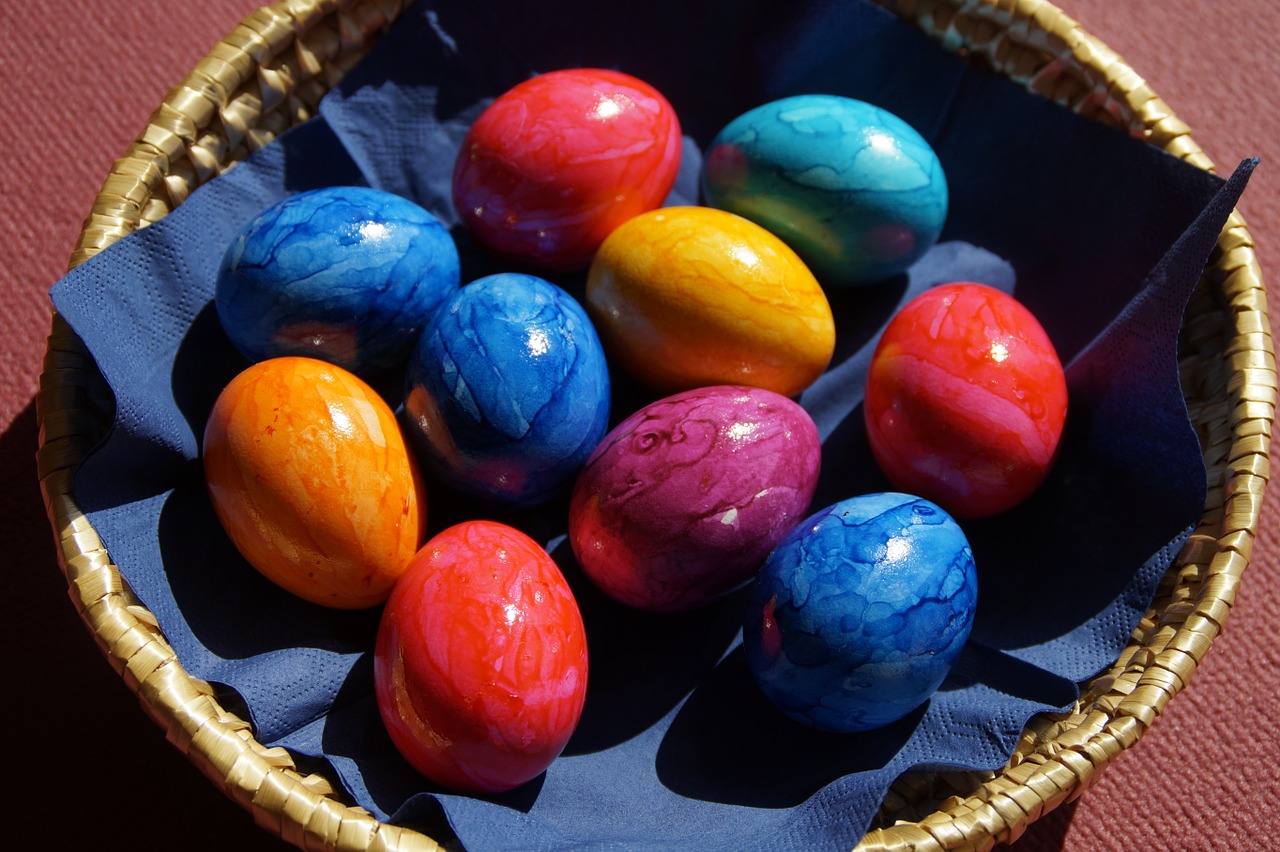 easter eggs spring easter bunny free photo