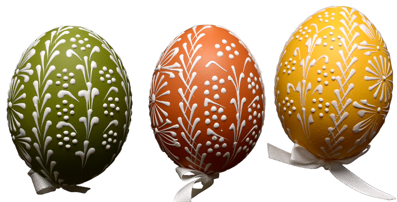 easter eggs painted isolated easter free photo