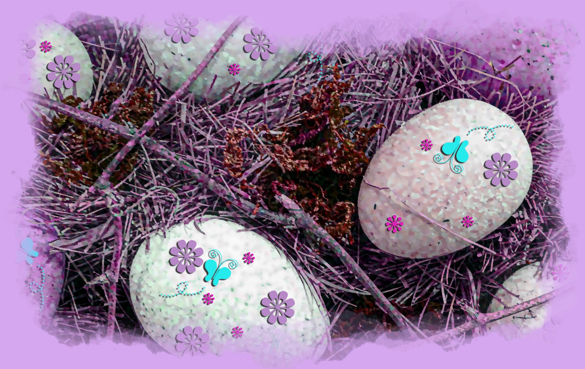 easter eggs eggs purple free photo