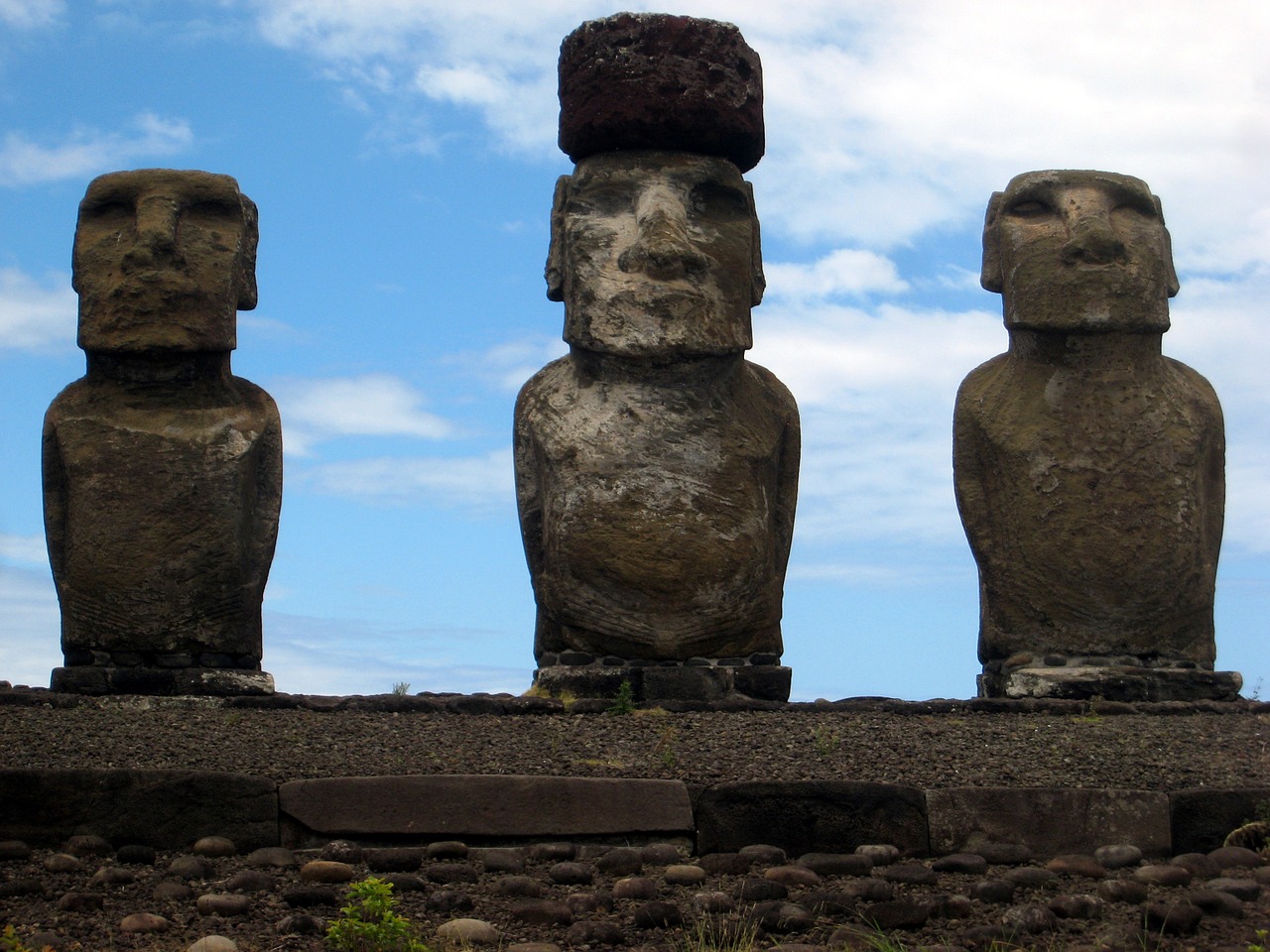 easter island ahu tongariki stone figures free photo