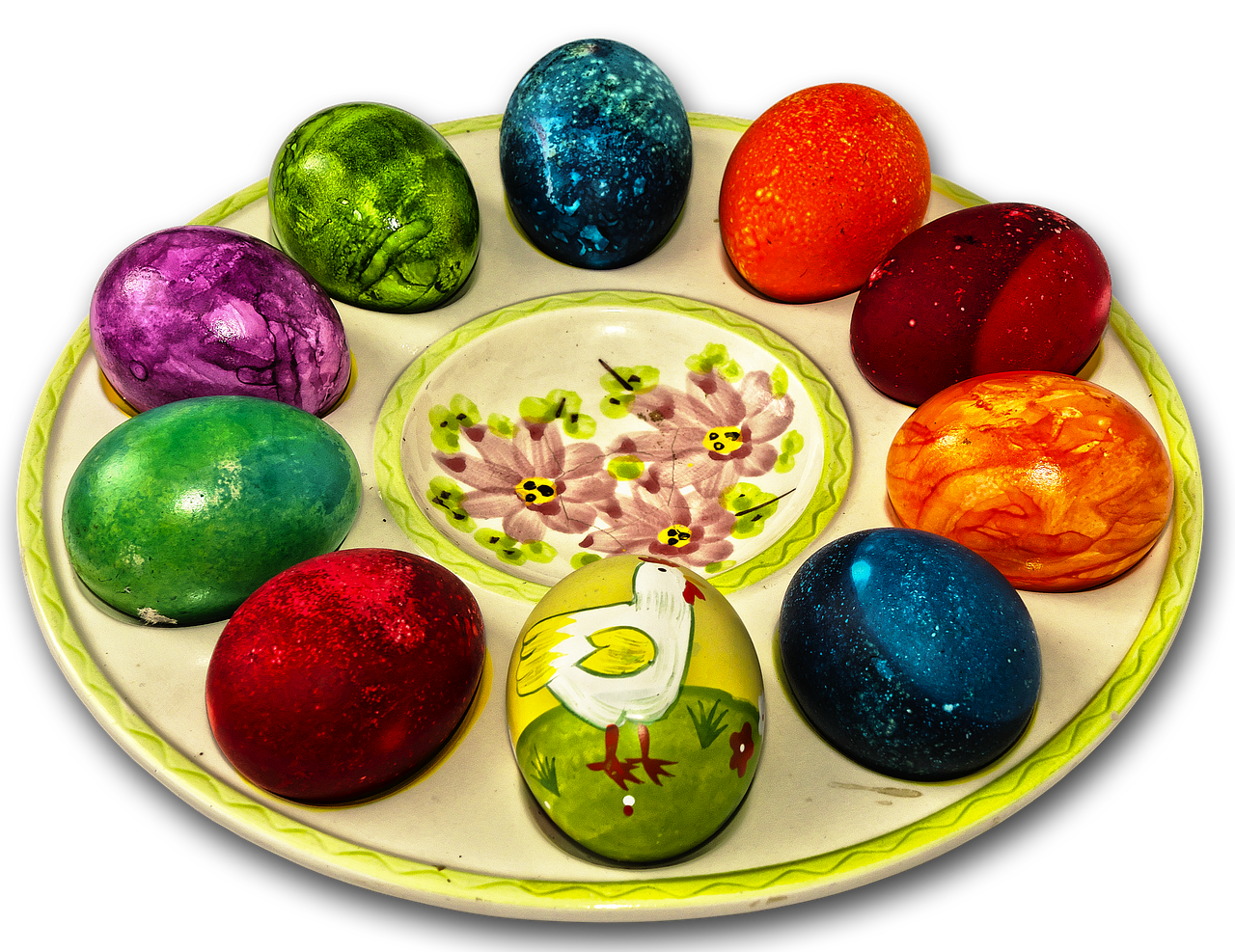 easter plate easter decoration easter eggs free photo