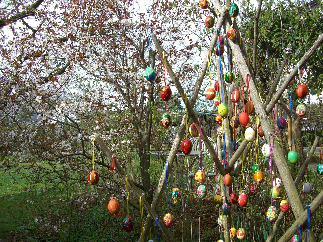 easter tree easter eggs easter free photo