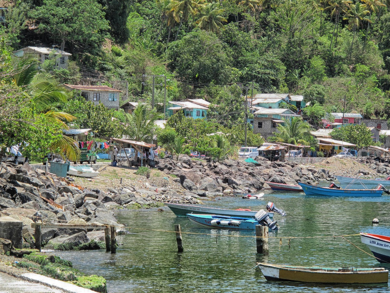 eastern caribbean bay harbor free photo