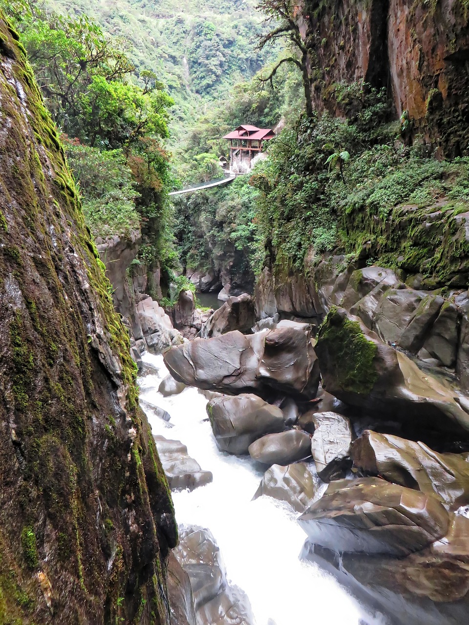 ecuador rio verde cascade free photo