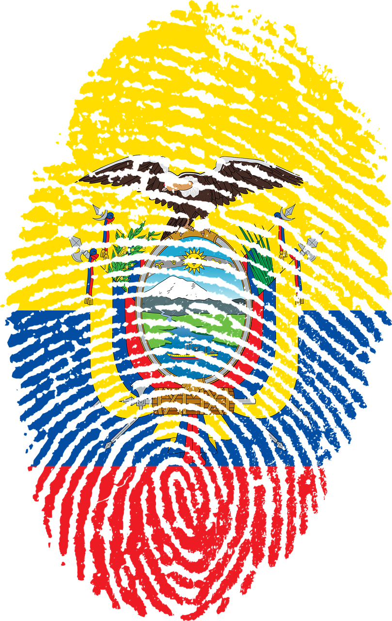ecuador flag fingerprint free photo