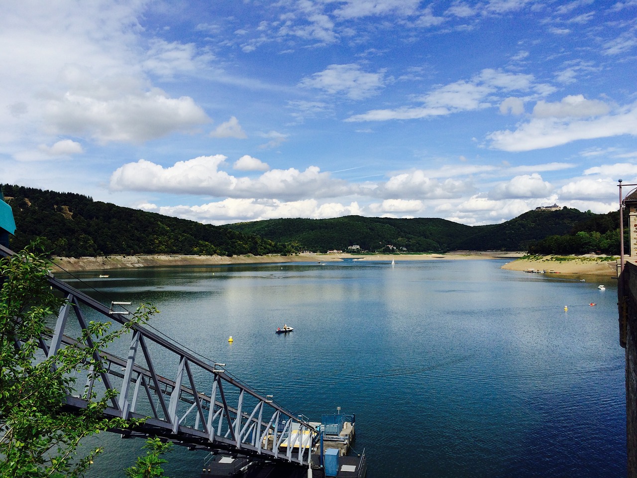 edersee overview low tide free photo