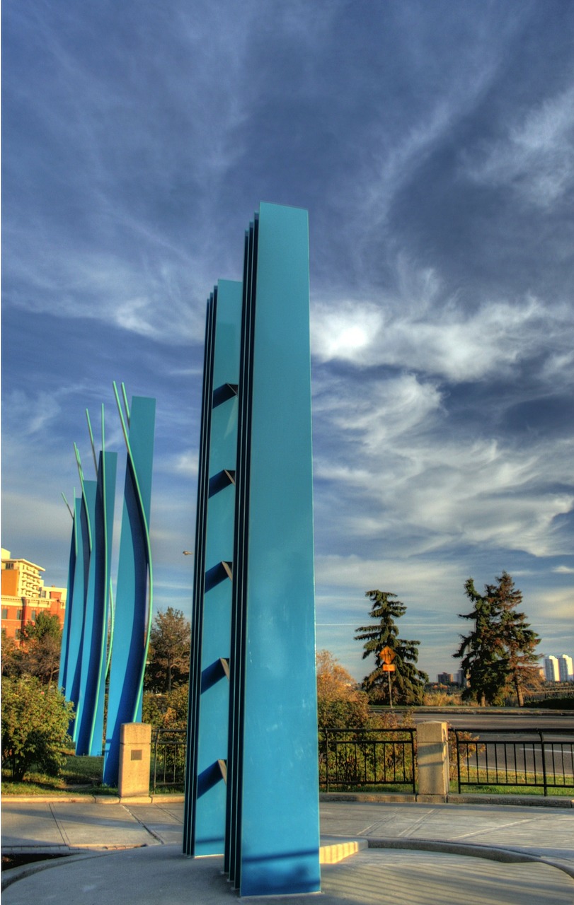 edmonton canada convergence fountain free photo