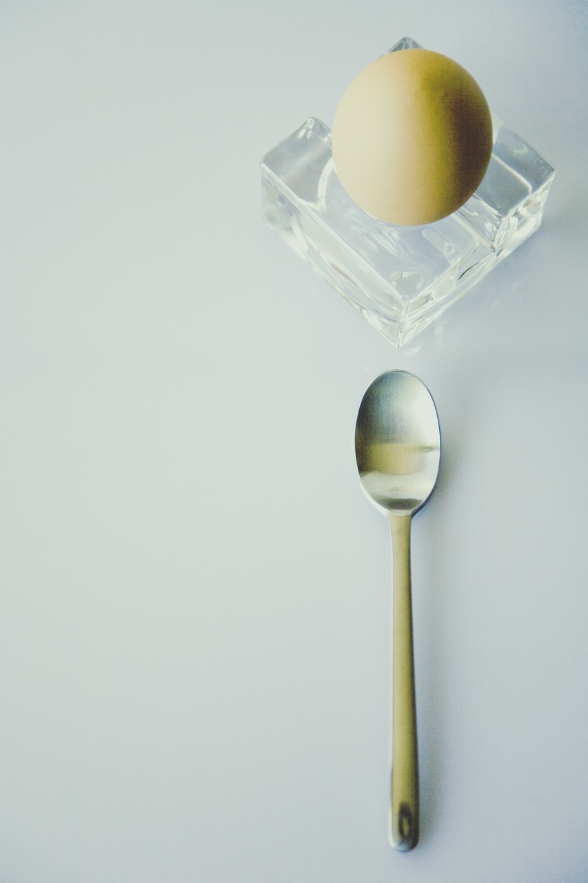 egg spoon breakfast egg free photo