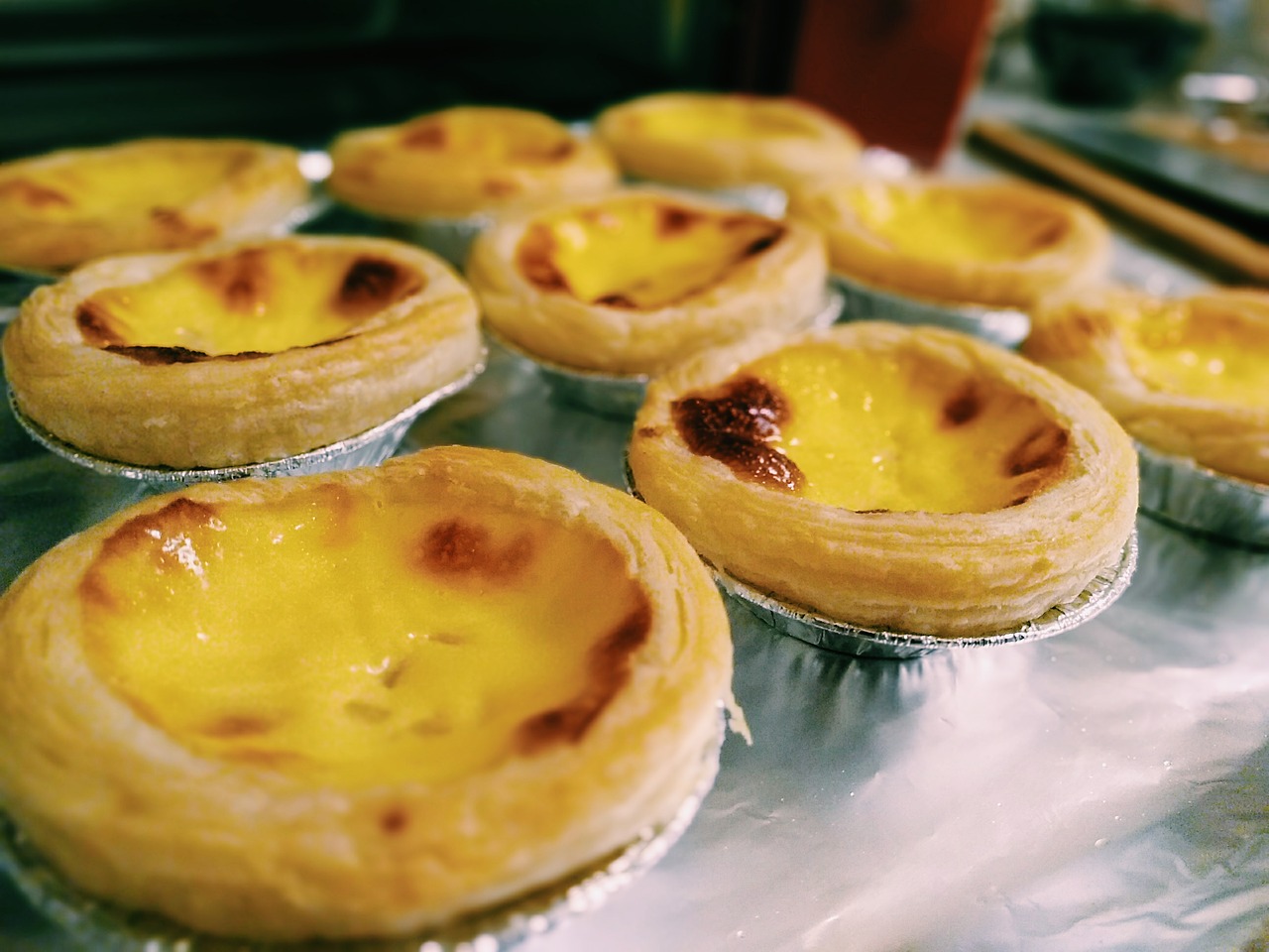 egg tart gourmet macro free photo