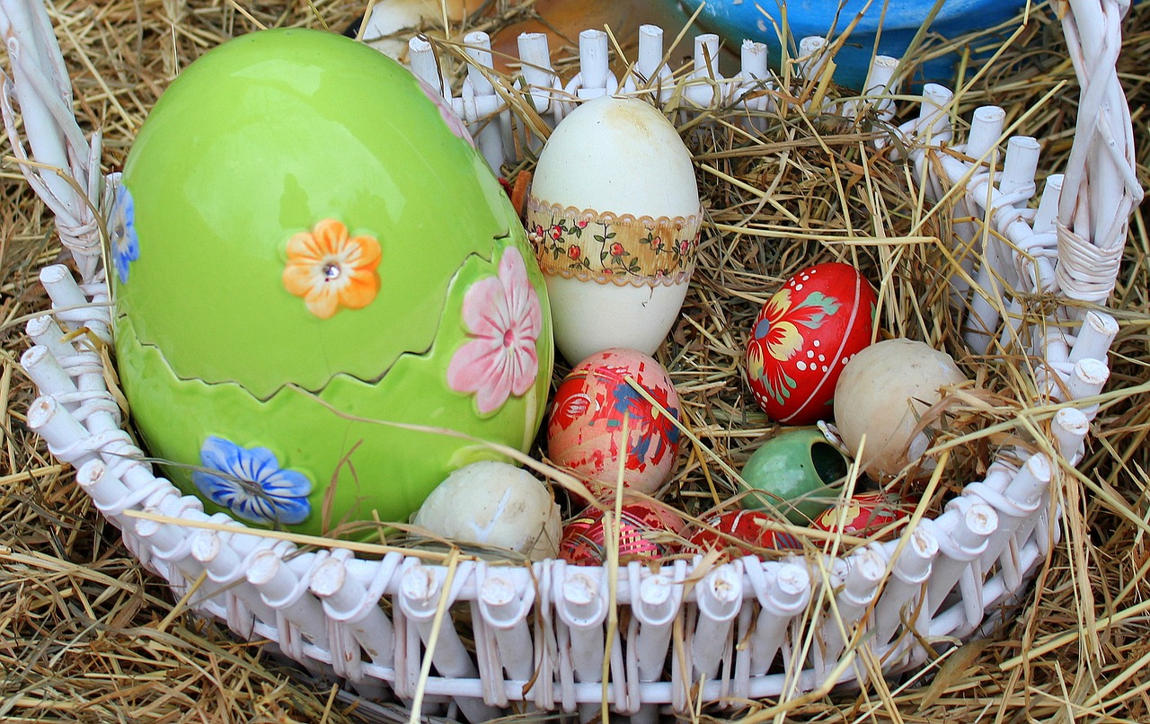 eggs easter eggs shopping cart free photo