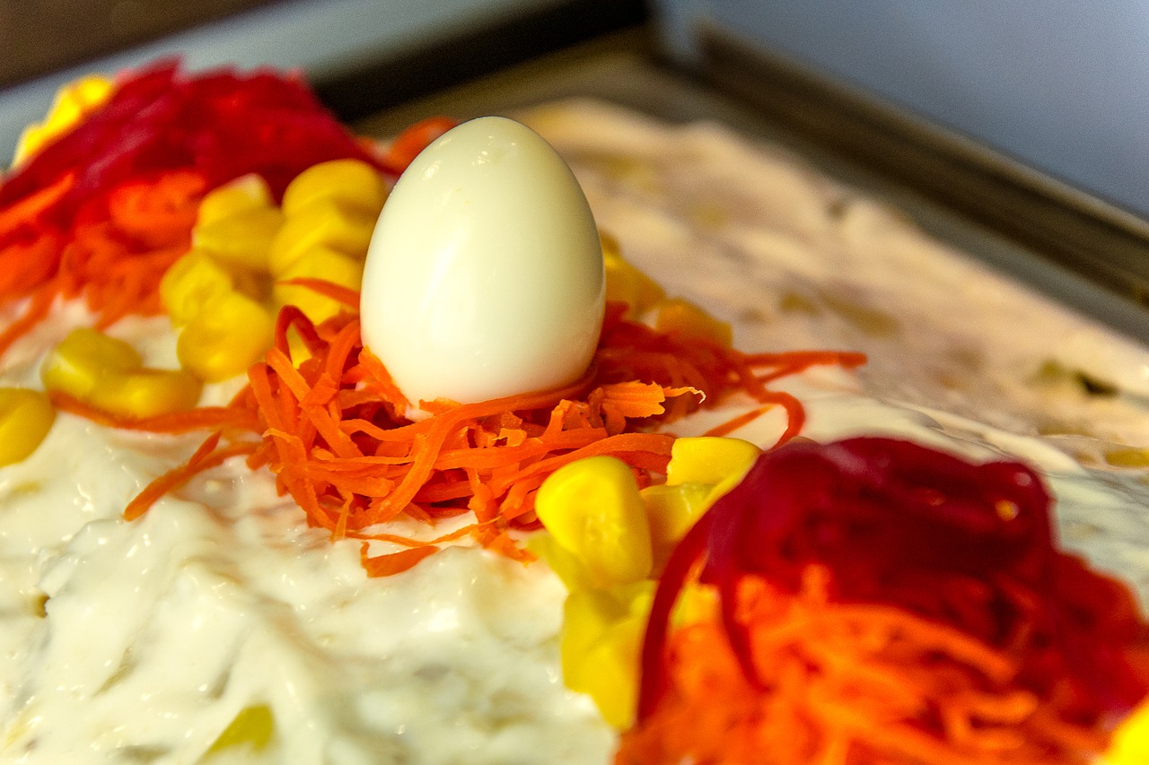 eggs  carrot  salad free photo