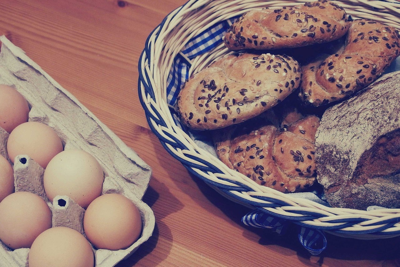 eggs bread pastries free photo