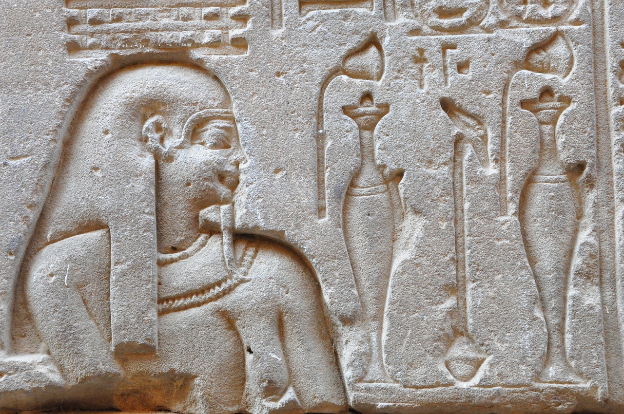 egypt temple hieroglyphs free photo