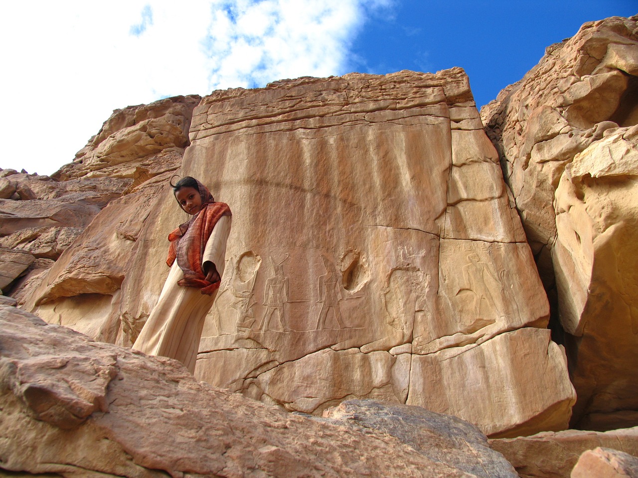 egypt girl engravings free photo