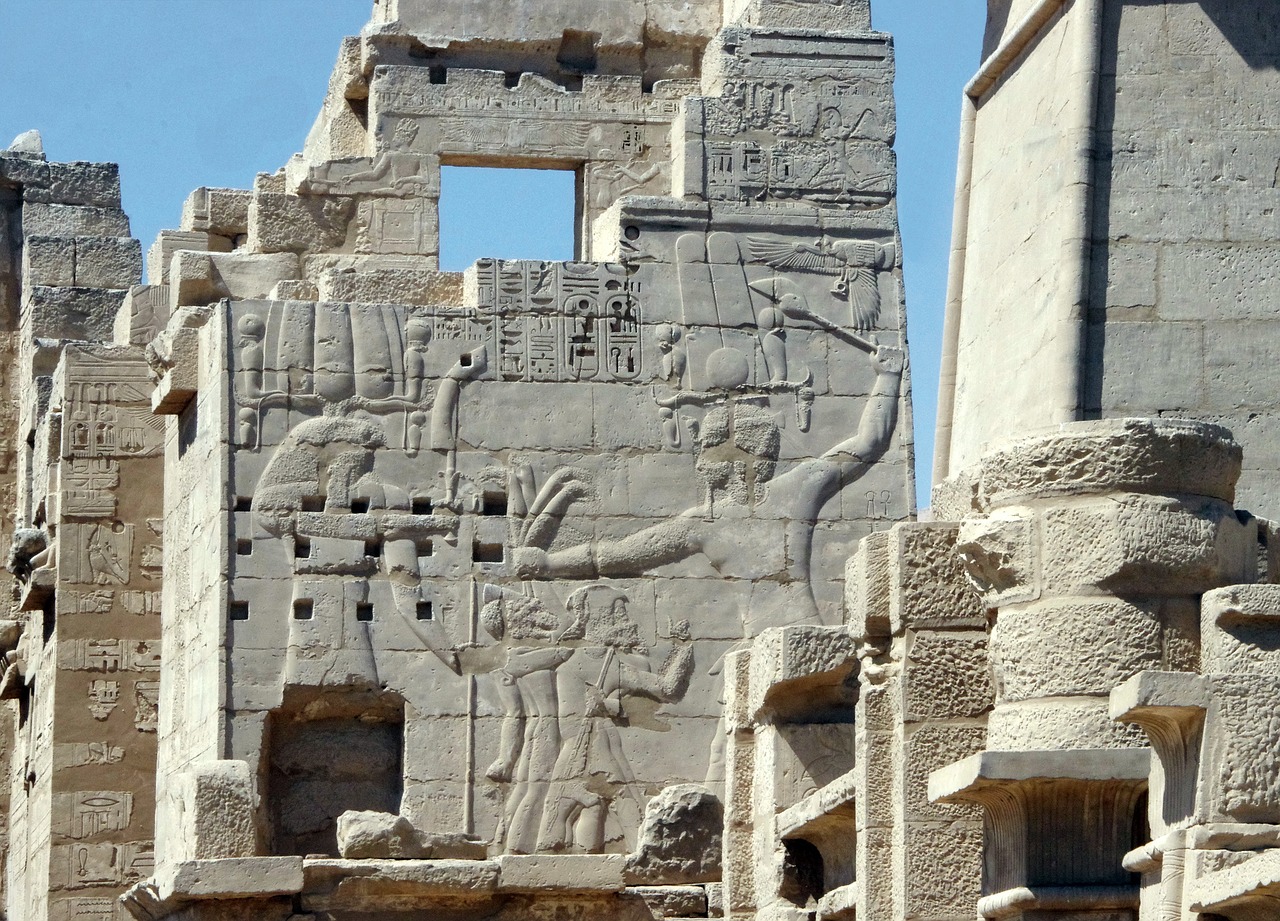 egypt  medinet-habu  temple free photo