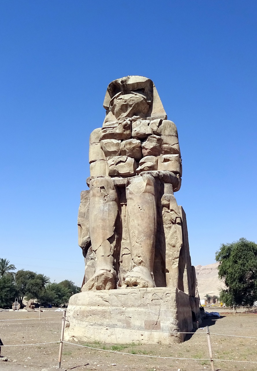 egypt  colossus  memnon free photo