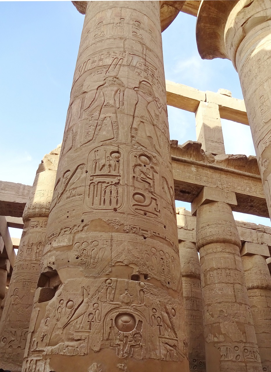 egypt  karnak  columns free photo