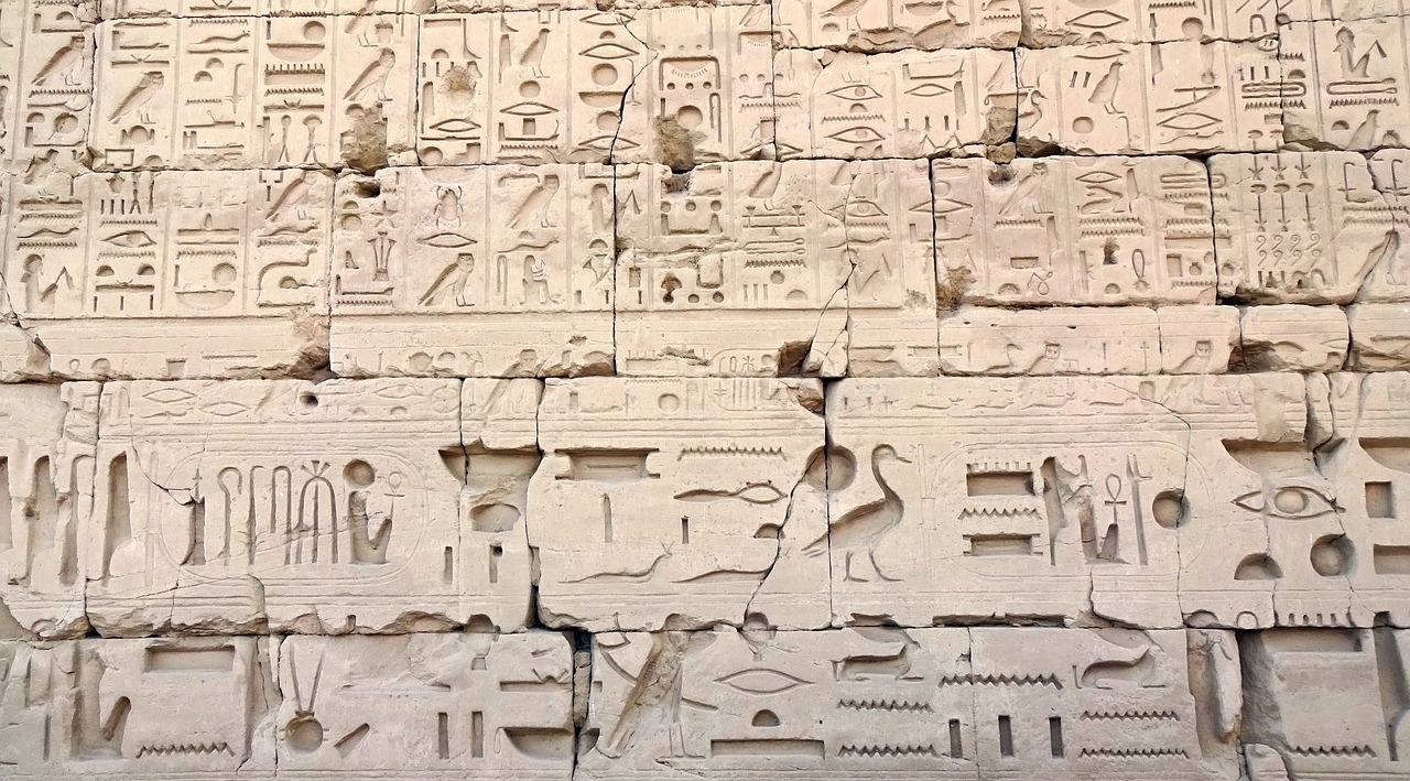 egypt  karnak  hieroglyphs free photo