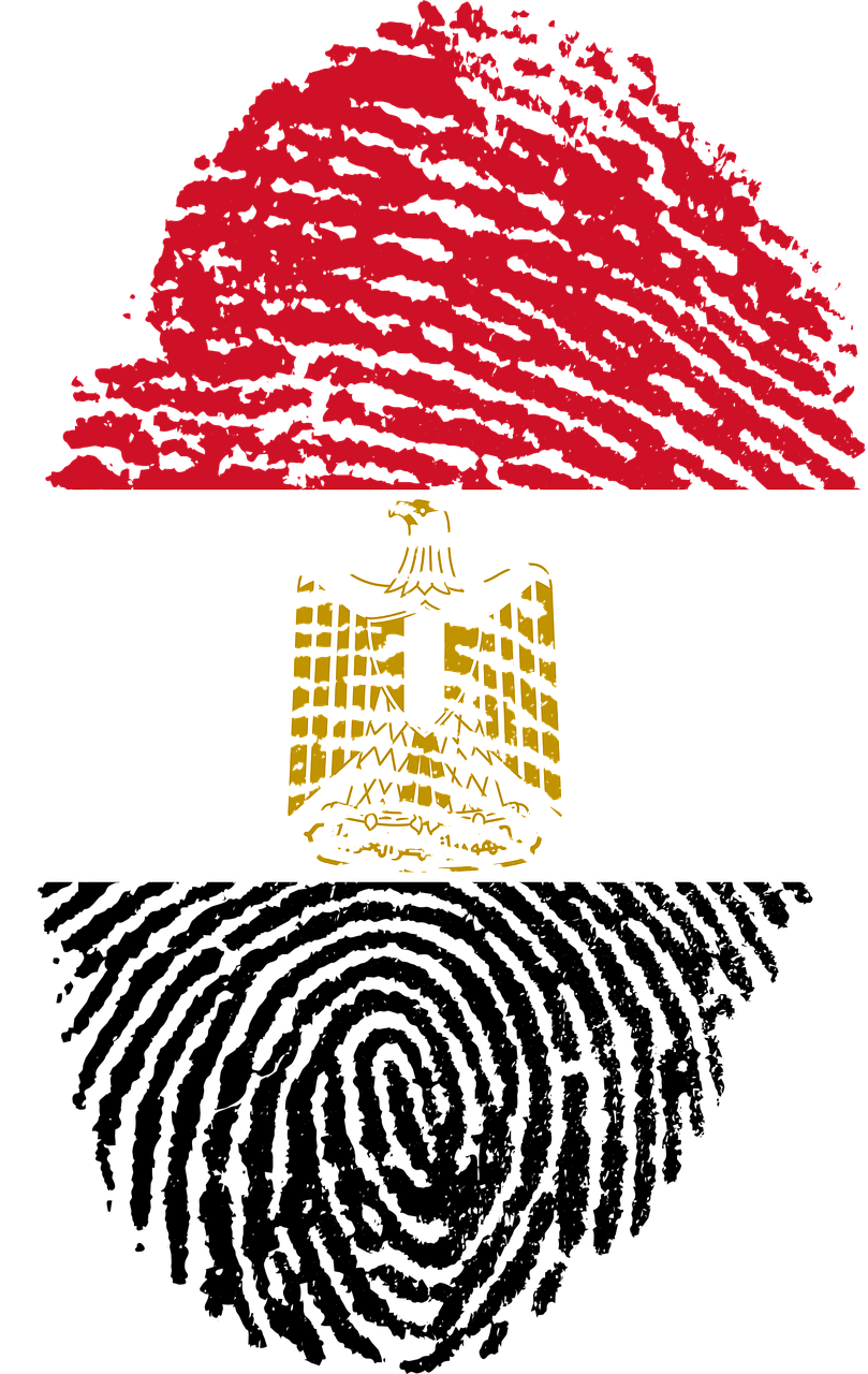 egypt flag fingerprint free photo