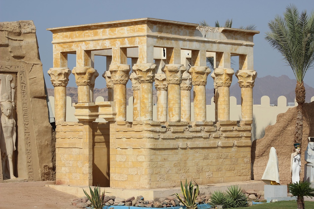 egyptian temple historic site structure free photo