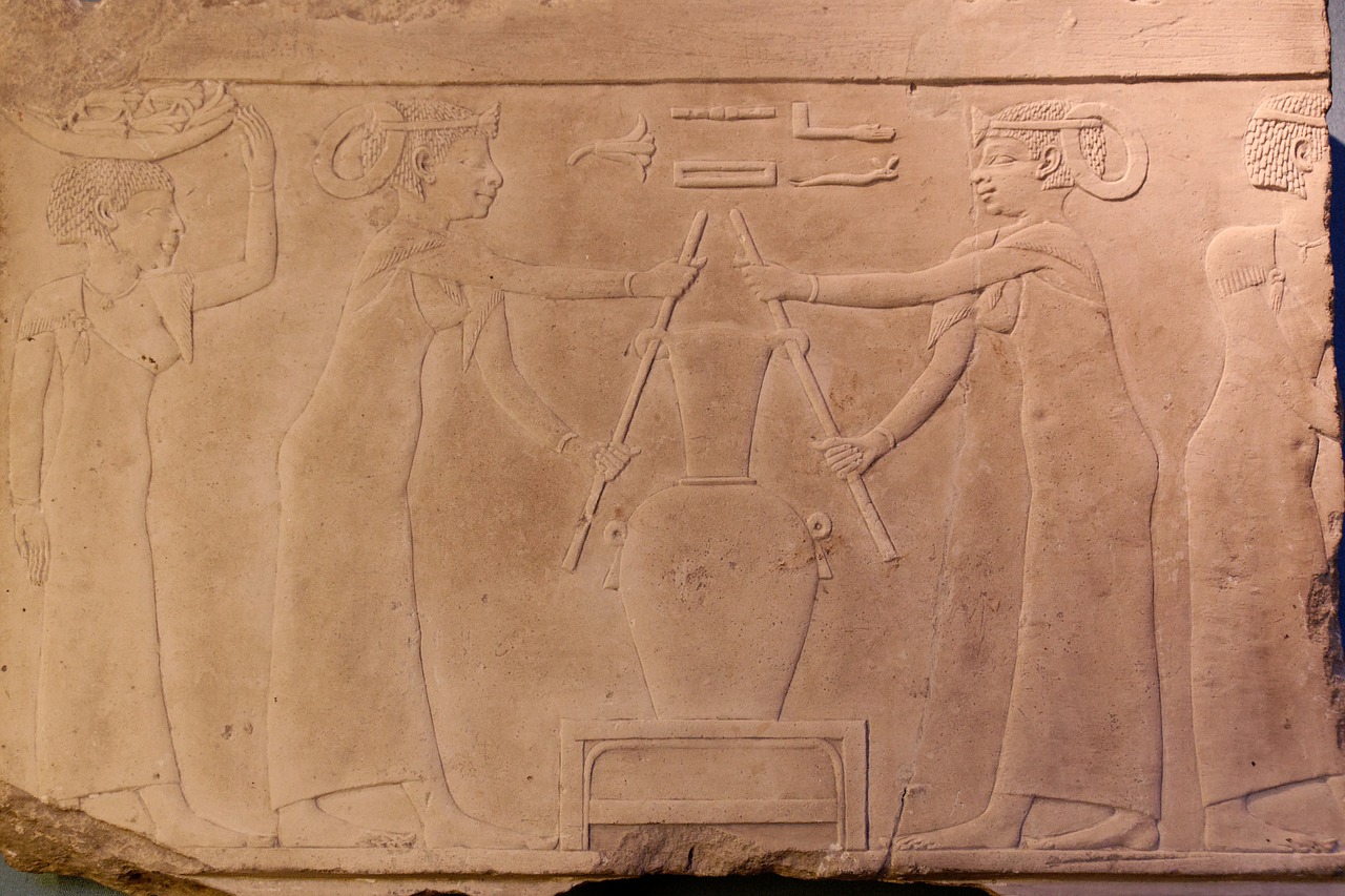 egyptian tombstone 4th century j-c louvre museum free photo