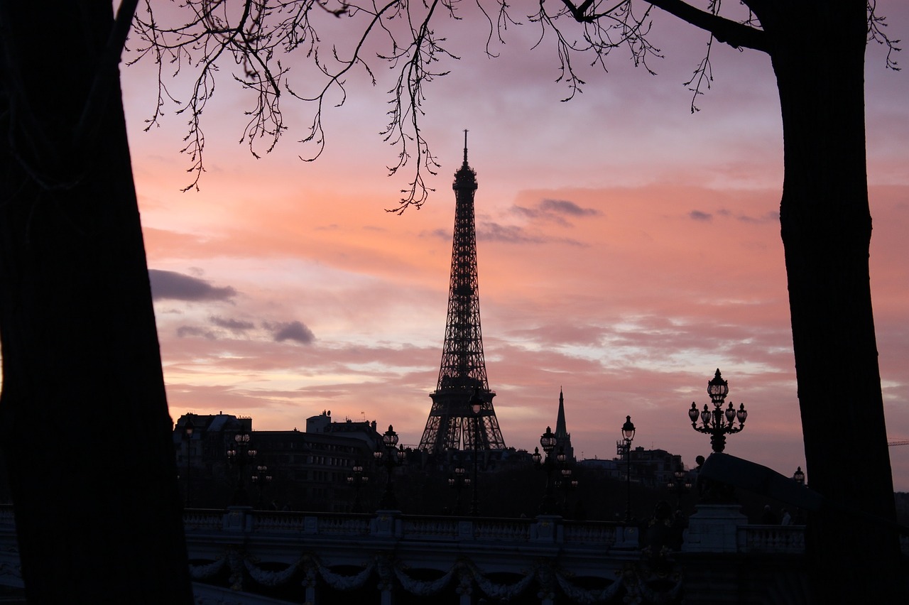 eiffel tower paris silhouette free photo