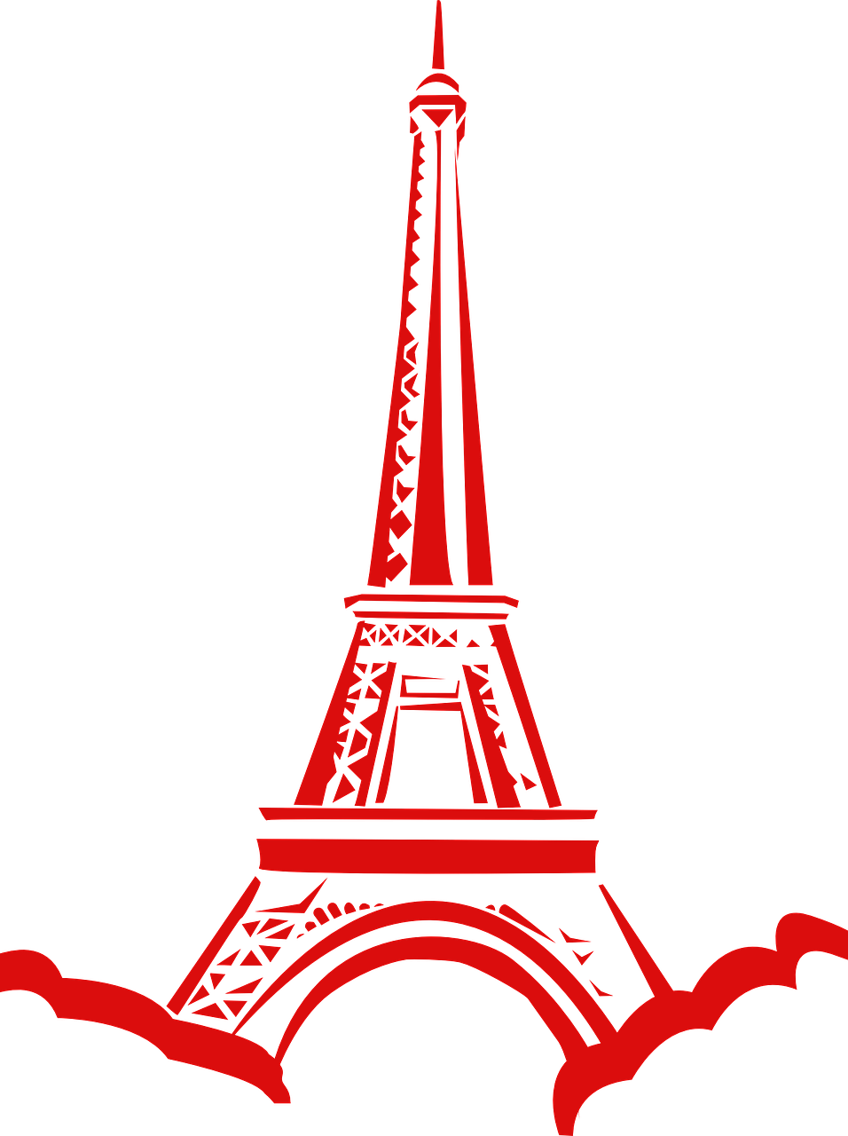 eiffel tower france red free photo