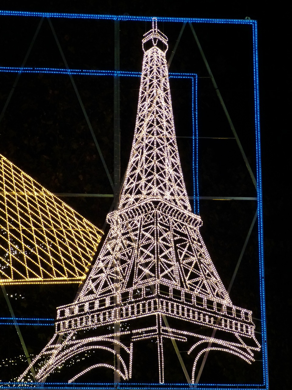 eiffel tower tower lighting free photo