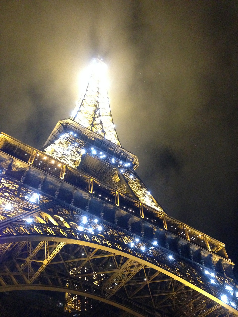 eiffel tower paris lights free photo