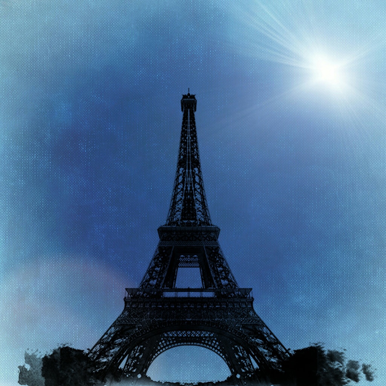 eiffel tower blue sky paris free photo