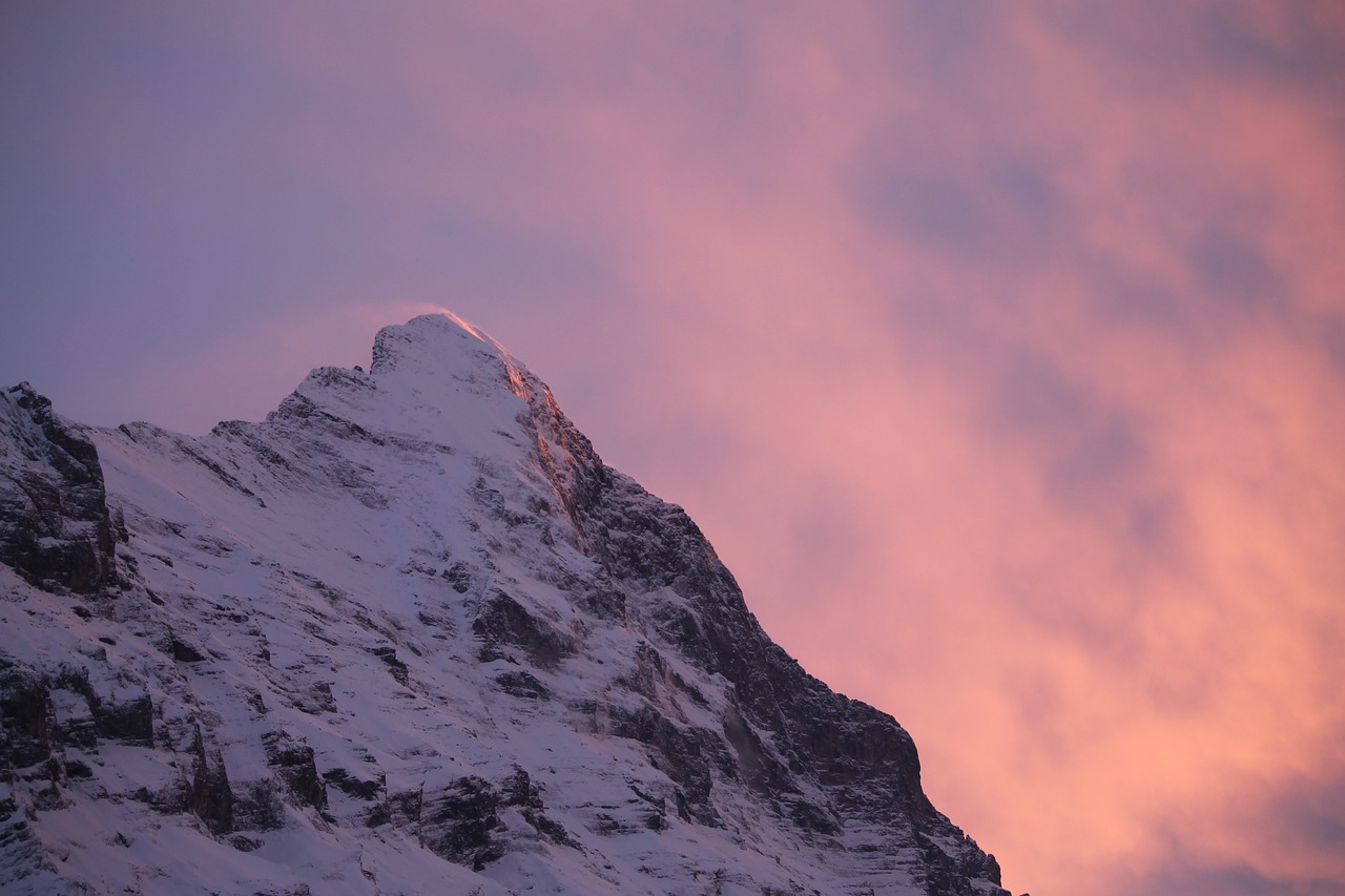 eiger mountain sunset free photo