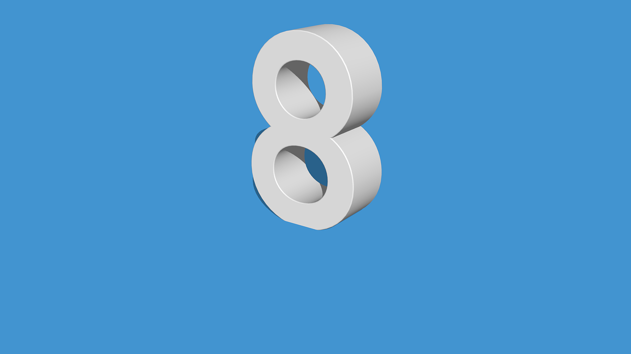 eight number 8 free photo