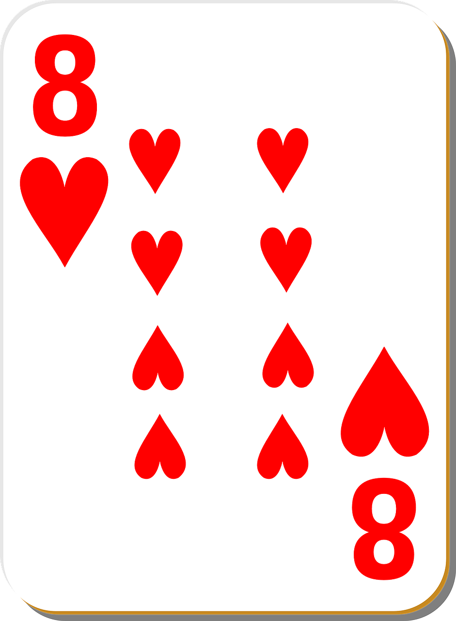 eight,hearts,8,playing,cards,game,recreation,card,free vector graphics,free pictures, free photos, free images, royalty free, free illustrations, public domain