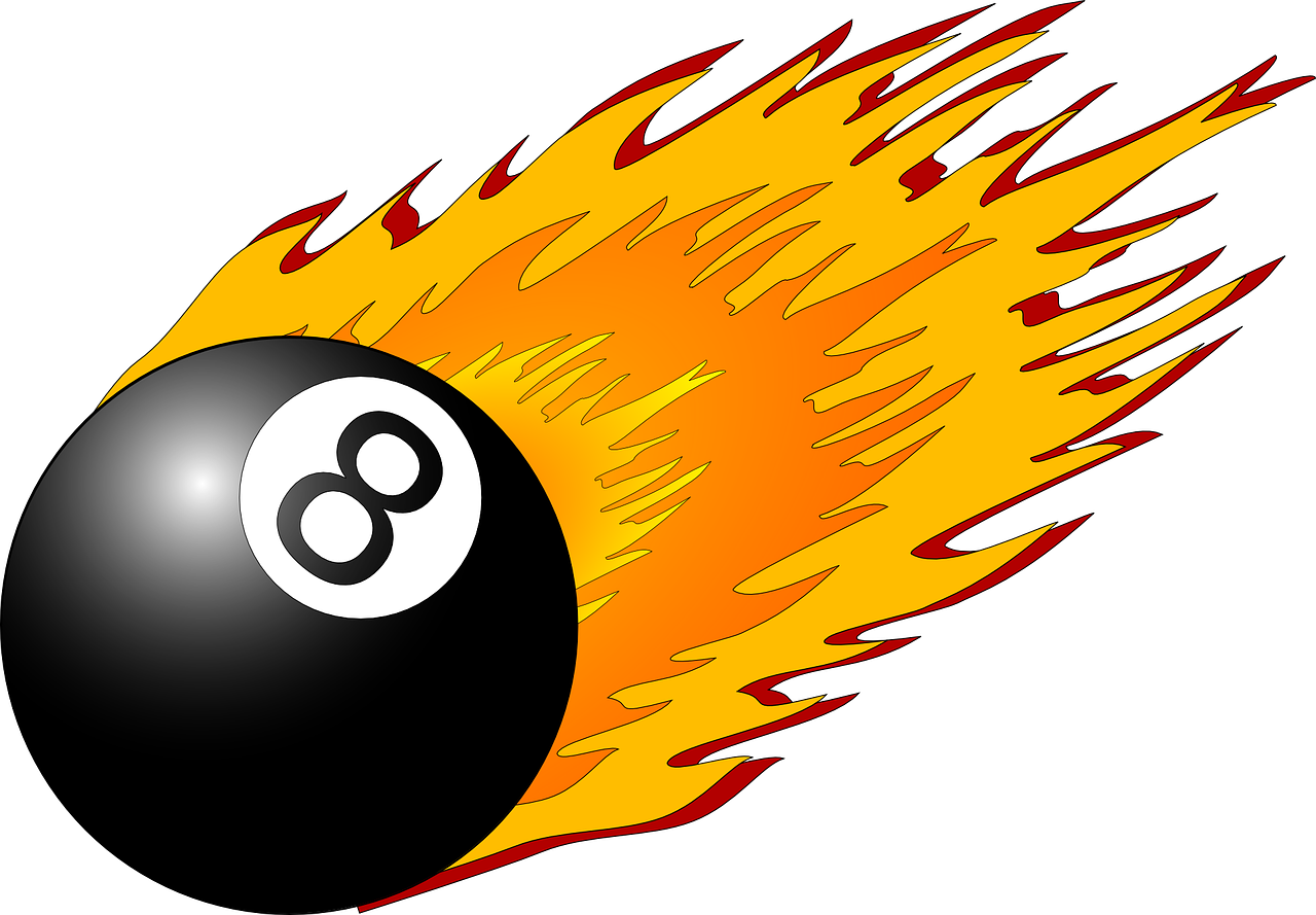 eight ball flames free photo