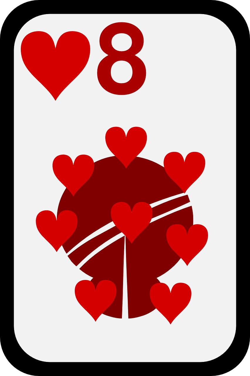 eight hearts card free photo