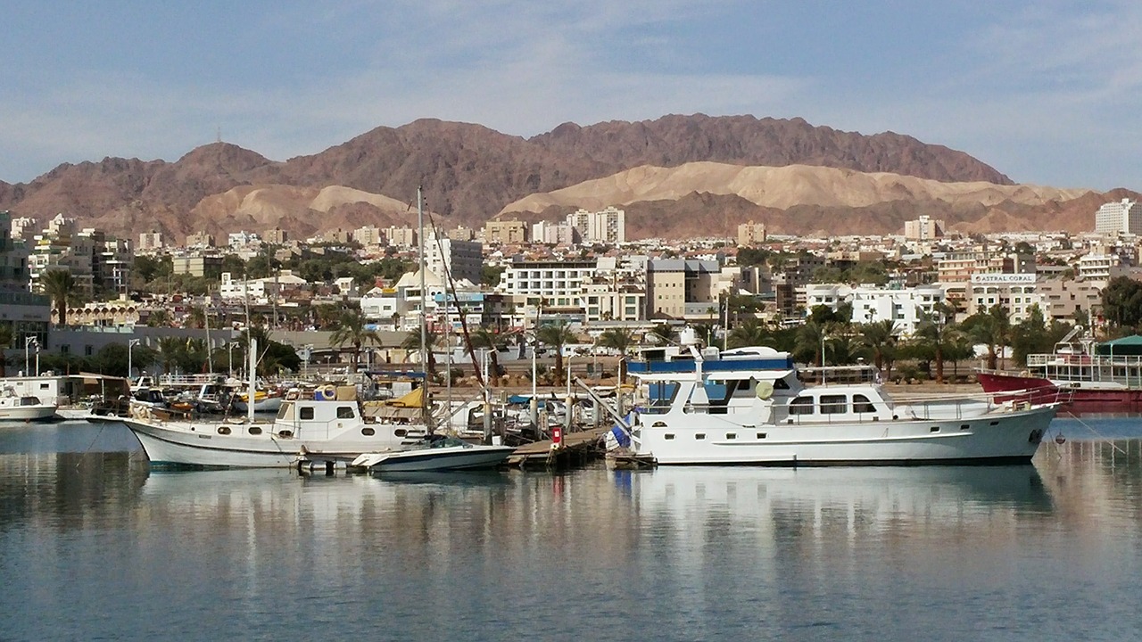 eilat desert sea free photo