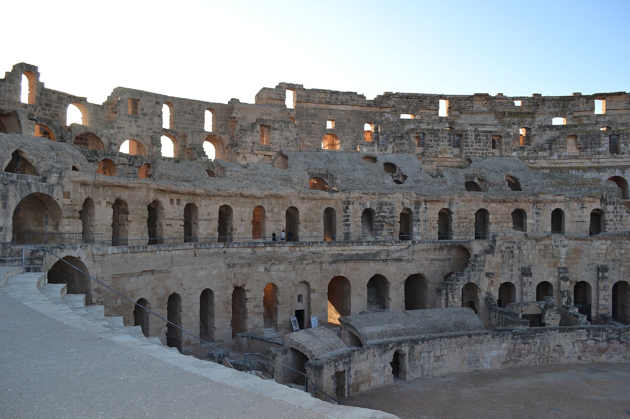 el jem amphitheatre tunisia free photo