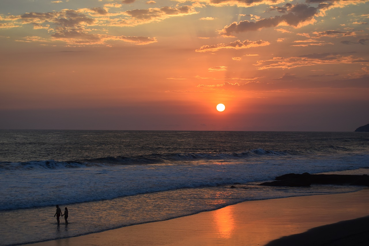 el salvador sunset body of water free photo
