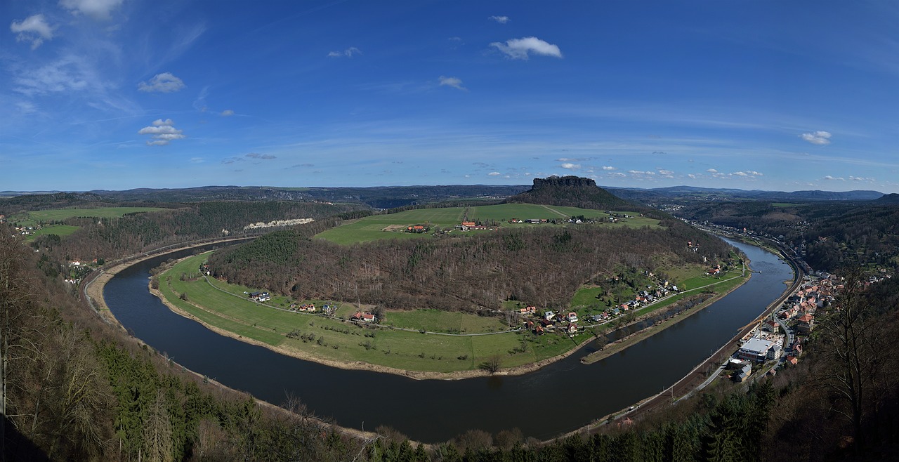 elbe mesa lilienstein landscape free photo