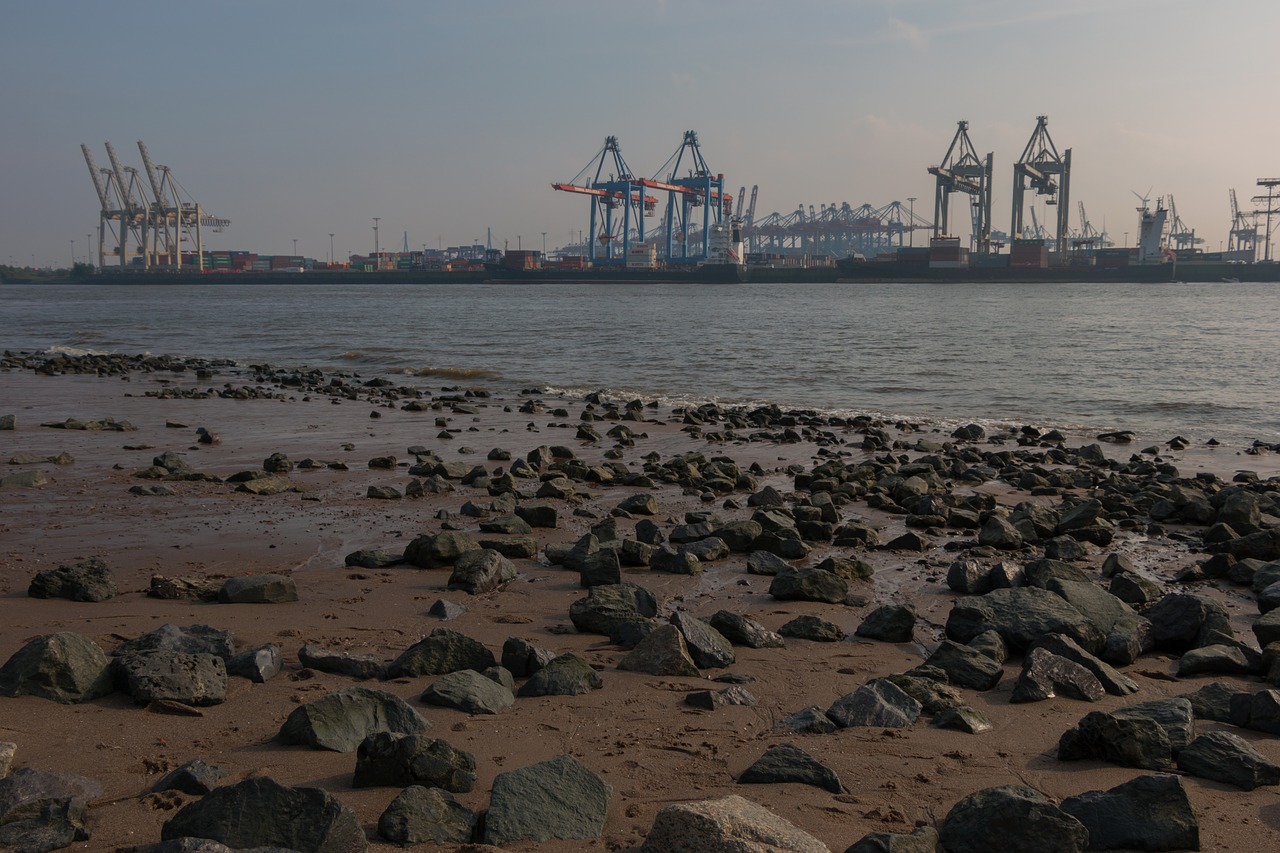 elbe hamburg elbe beach free photo