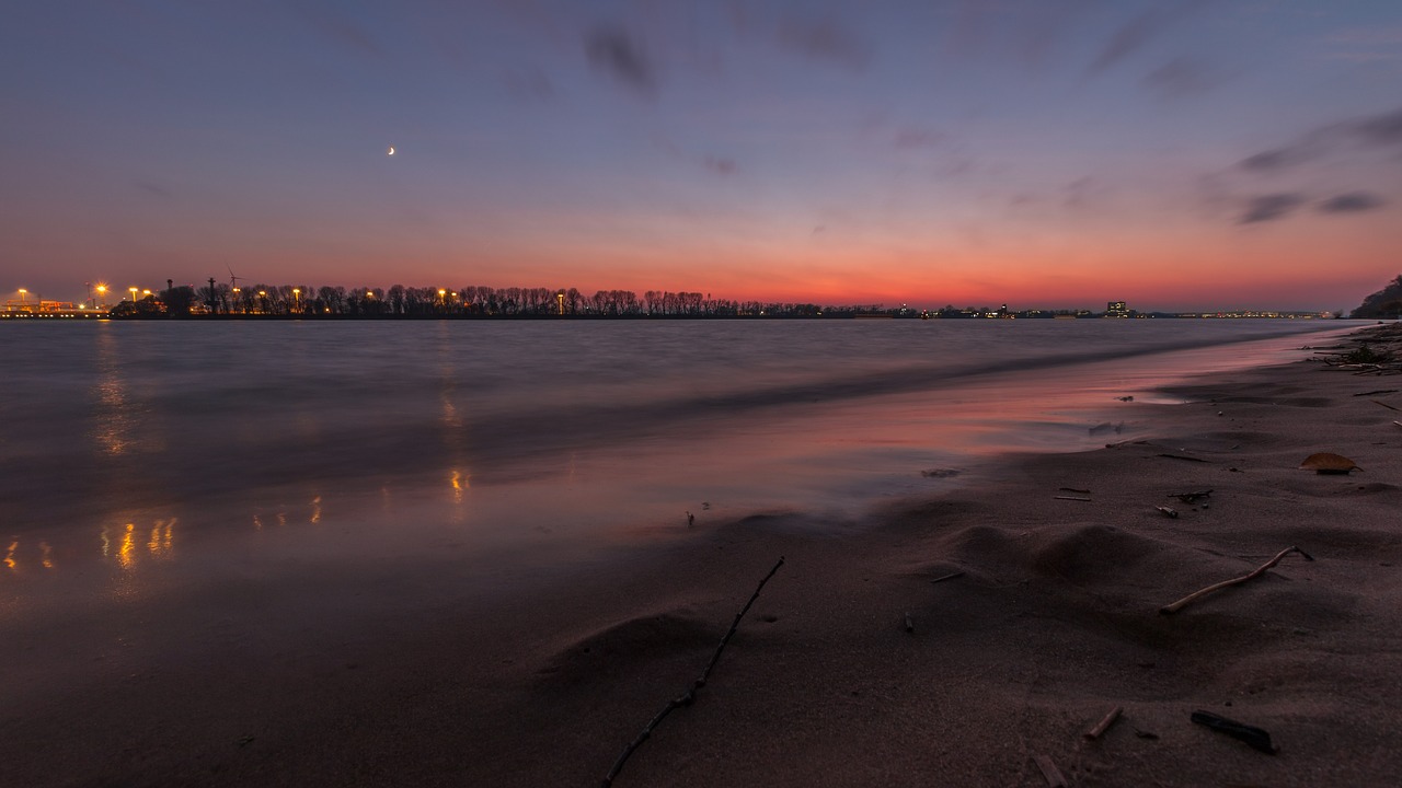 elbe water beach free photo