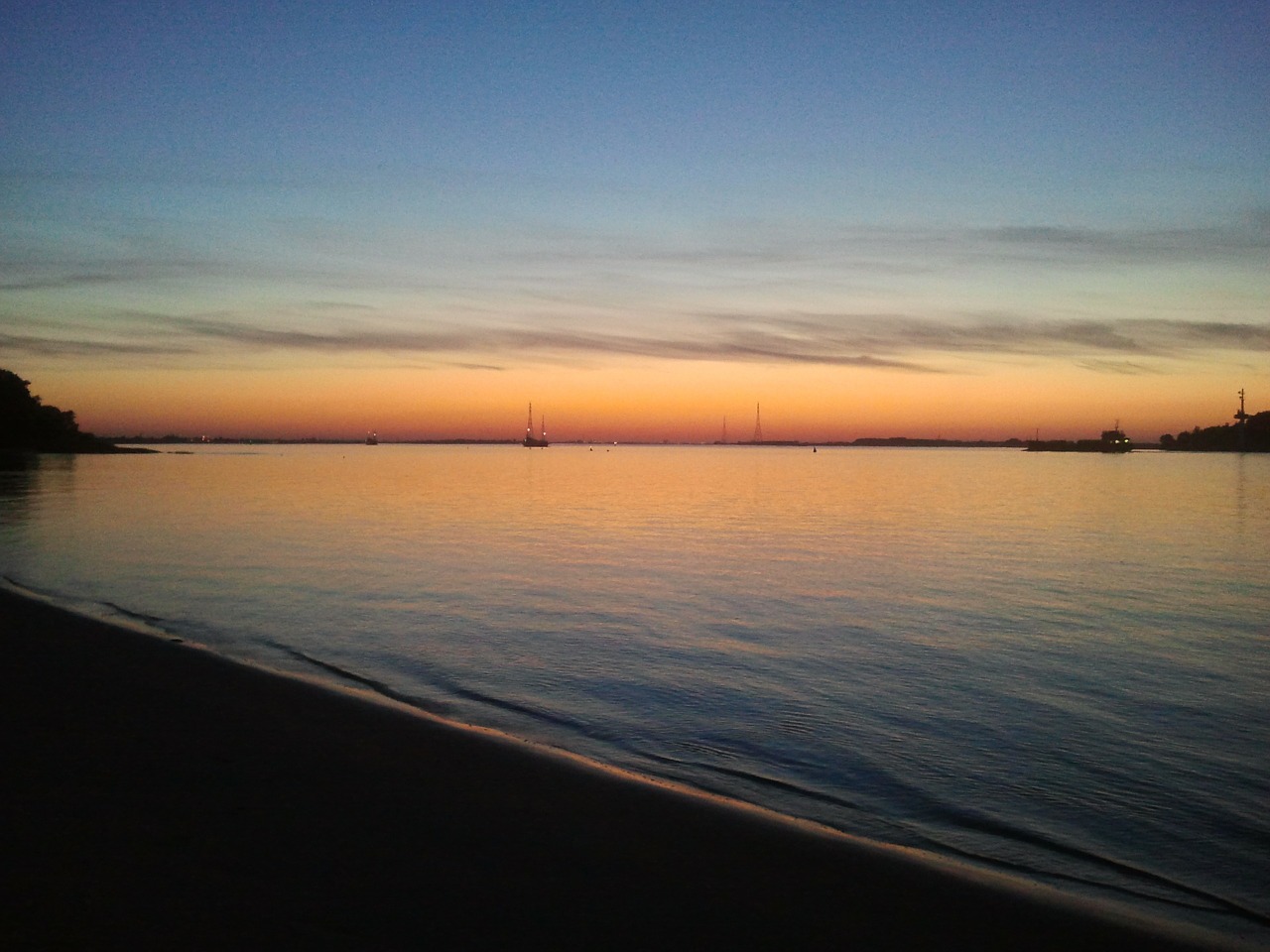 elbe evening light hamburg free photo