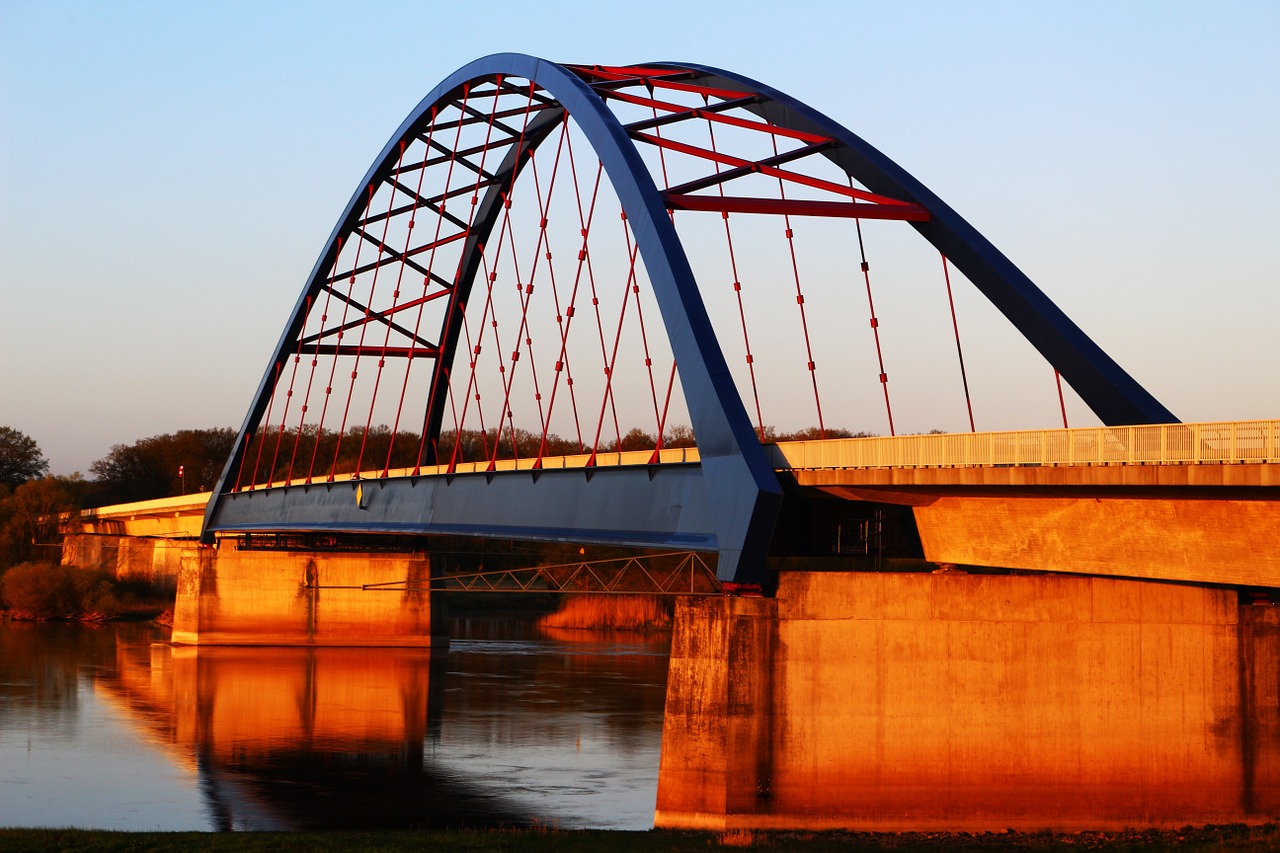 elbe bridge elbe dömitz free photo